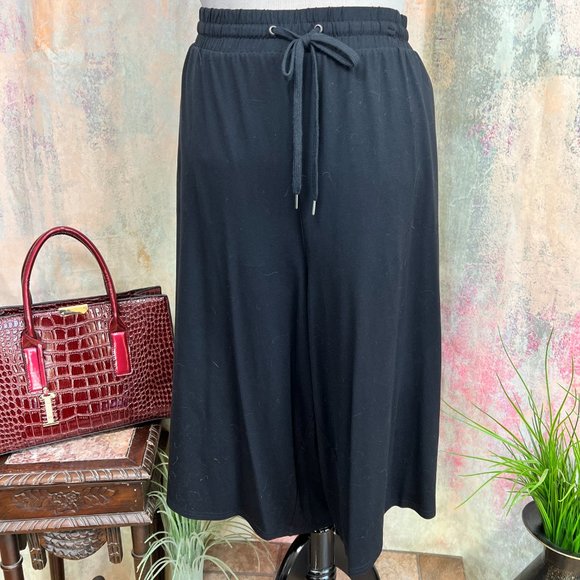 📌Tek Gear Rayon Mix Very Comfy Culottes with Elastic Waistline and Pockets - Picture 9 of 16